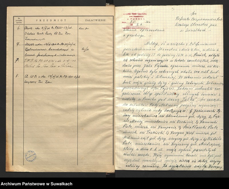 image.from.unit.number "[Wykaz związków zawodowych istniejących w powiecie wg. stanu na dzień 1. I 1937 r. oraz korespondencja]"
