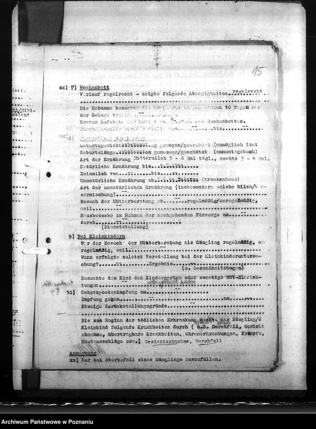 Obraz 20 z jednostki "Ermittelung der Säuglings - Sterbefälle"