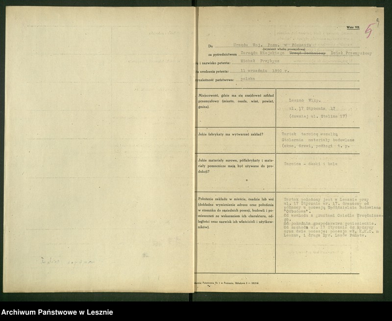 Obraz 8 z jednostki "[Tartak - Michał Przybysz - rejestracja]"