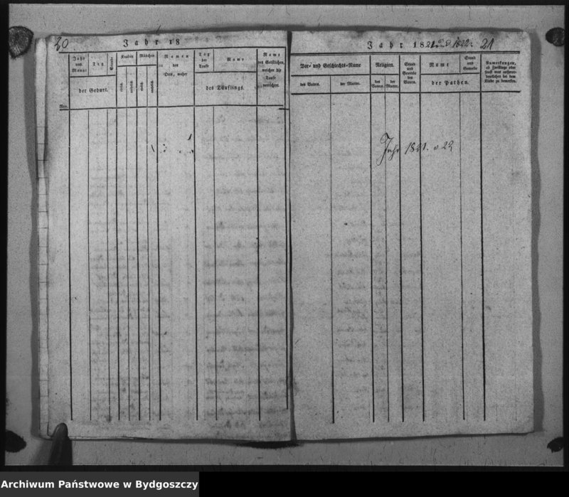 image.from.unit.number "Verzeichniss der Geborenen aus der evangel. Stadt- und Landgemeinde von Inowrazlaw Jahr 1817 bis incl. 1824"