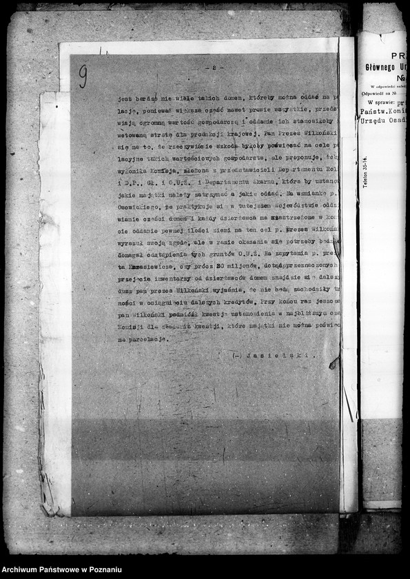 image.from.unit.number "Sprawy agrarnej reformy Urząd Osadniczy - organizacja"