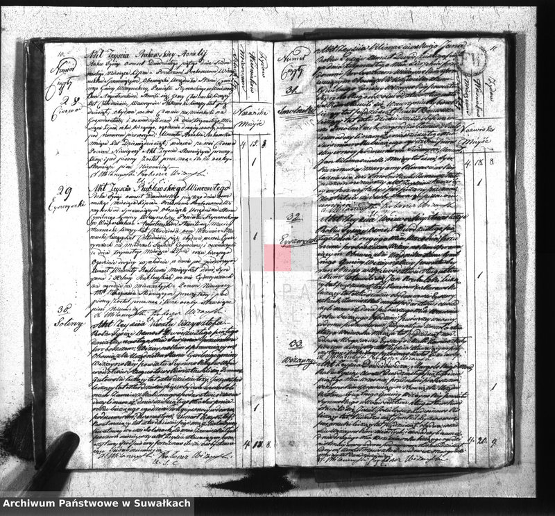 image.from.unit.number "Akta zejścia gminy wiżańskiey obwodu seyneńskiego, w województwie augustowskim od dnia 1-go stycznia do 31 grudnia 1825 roku"