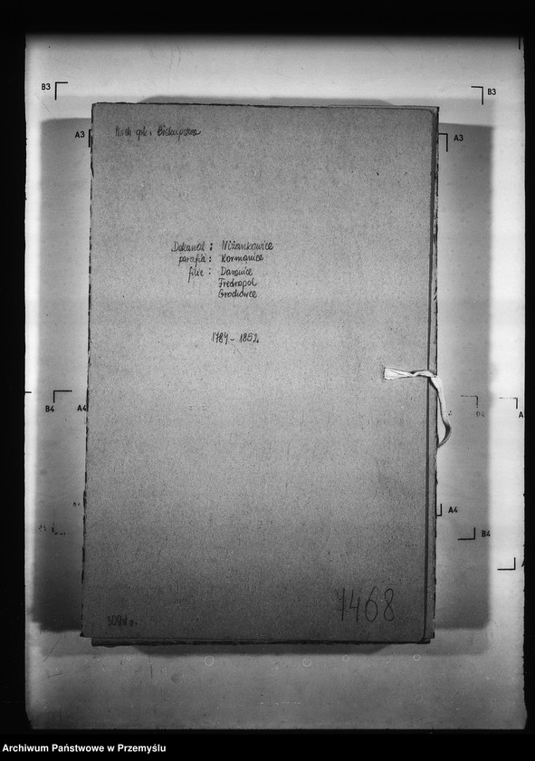 image.from.unit.number "[Kopie ksiąg metrykalnych parafii Kormanice z filiami Darowice, Fredropol (dekanat Niżankowice)]"