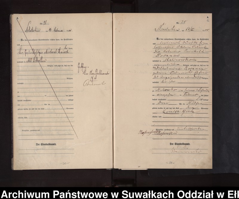 image.from.unit.number "Geburts-Haupt-Register des Königlichen Preussischen Standes-Amtes Nicolaiken Kreis Sensburg"