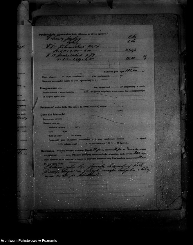 Obraz 12 z jednostki ""Huta miedzi" Towarzystwo Akcyjne Rudnicze powiat poznański nr porządkowy kotła 128"