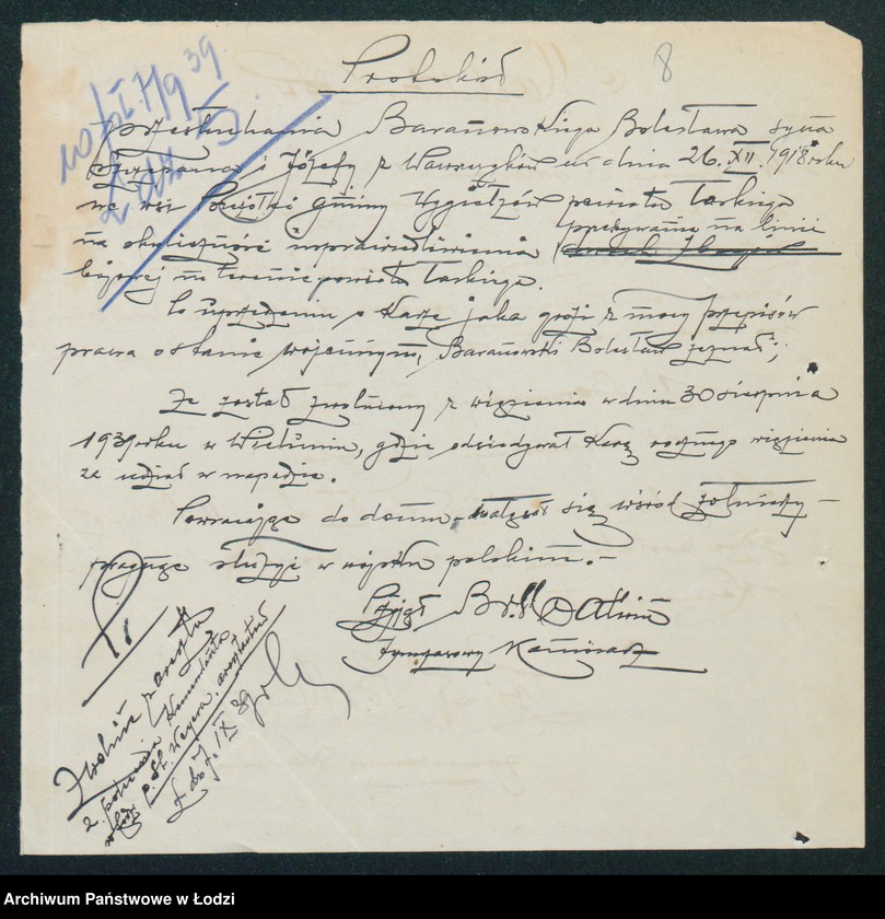 Obraz 10 z jednostki "[Akta VII Komisariatu Milicji Obywatelskiej -protokoły zajść, aresztowań i kradzieży]"