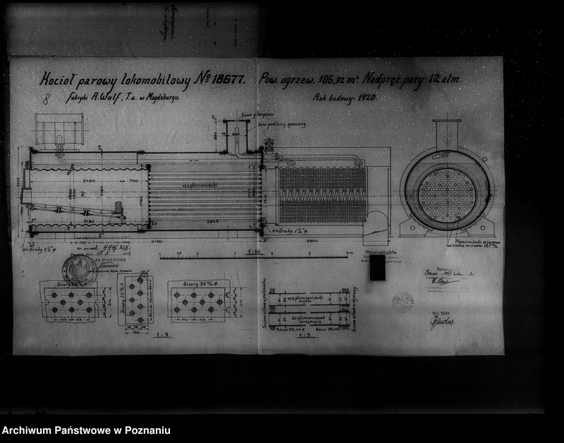 Obraz 13 z jednostki ""Huta miedzi" w Rudniczach powiat poznański nr porządkowy kotła 106"
