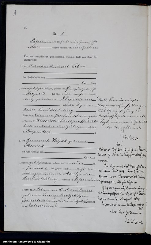 image.from.unit.number "Heirats-Haupt-Register Nr 1 - 9 [1907], Nr 1-11 [1908], Nr 1-16 [1909], Nr 1-12 [1910]"