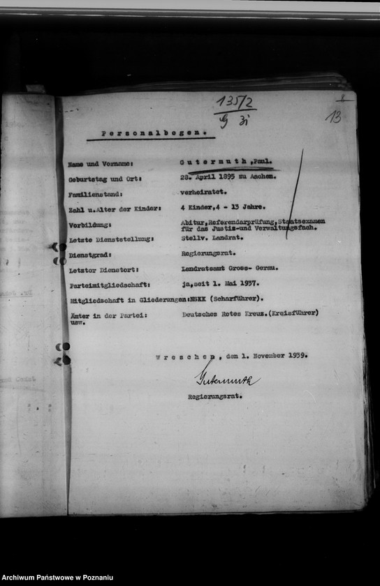 Obraz 17 z jednostki "Personalakten der Landräte und deren Vertreter"