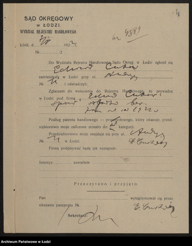 Obraz 6 z jednostki "Edward Cukier – sprzedaż odpadków bawełnianych"