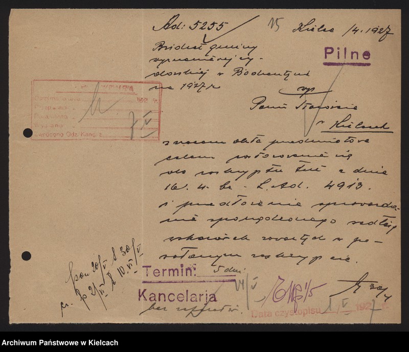 image.from.unit.number "Budżety i sprawy majątkowe żydowskiej gminy wyznaniowej w Bodzentynie pow. Kielce"