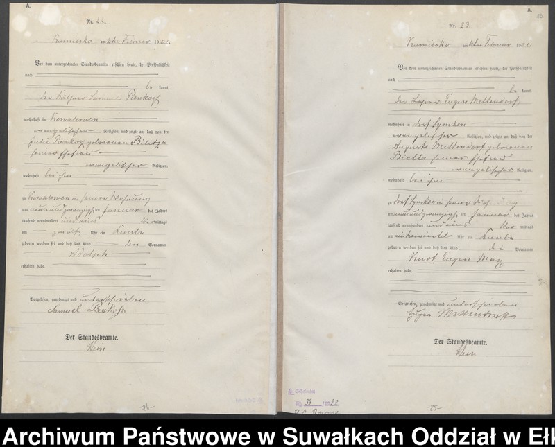 image.from.unit.number "Geburts-Haupt-Register des Königlichen Preussischen Standes-Amtes Kumilsko Kreis Johannisburg"