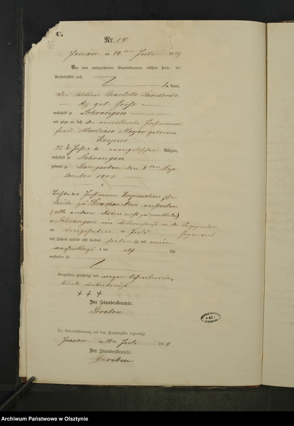 image.from.unit.number "Sterbe-Neben-Register Nr 1 - 20"