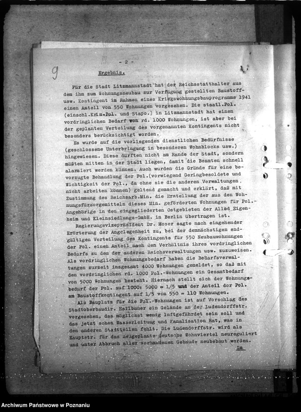 Obraz 13 z jednostki "Neubau. Wohnungen der Polizei - Litzmannstadt"