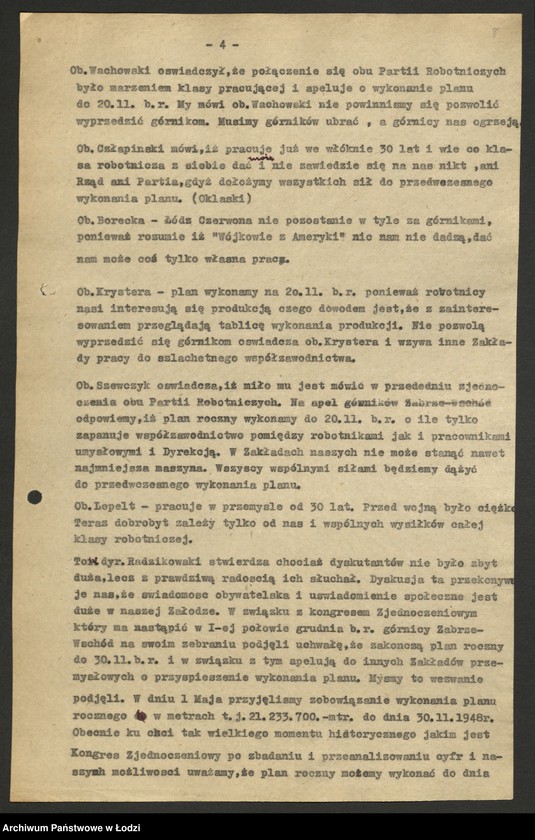 Obraz 9 z jednostki "Państwowe Zakłady Przemysłu Bawełnianego nr 3; protokoły z narad wytwórczych, raporty dzienne z wykonania produkcji"