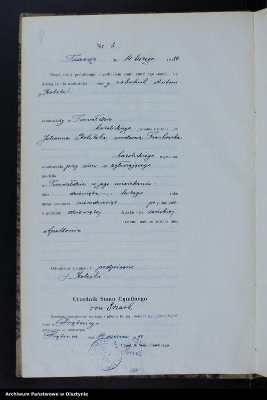 image.from.unit.number "Ksiega urodzeń Nr 1 - 50,1 - 43,1 - 54,1 - 49 /brak 1884,i 1 - 51 /przepisana w języku polskim z oryginału niemieckiego w dniach 10.06.- 24.06.1950/"