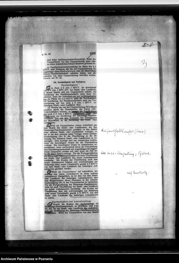 Obraz 7 z jednostki "Räumungs - Familienunterhalt. Sonderunterstützung für Polen. Umquartierung wegen Luftgeführdung"