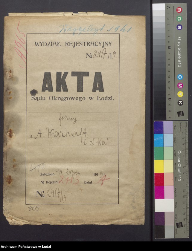 Obraz 2 z jednostki "Aron Warhaft - sprzedaż towarów manufakturowych i przędzy"