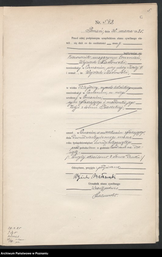 Obraz 7 z jednostki "Księga miejscowa zgonów tom II [Rejestr główny zgonów]"