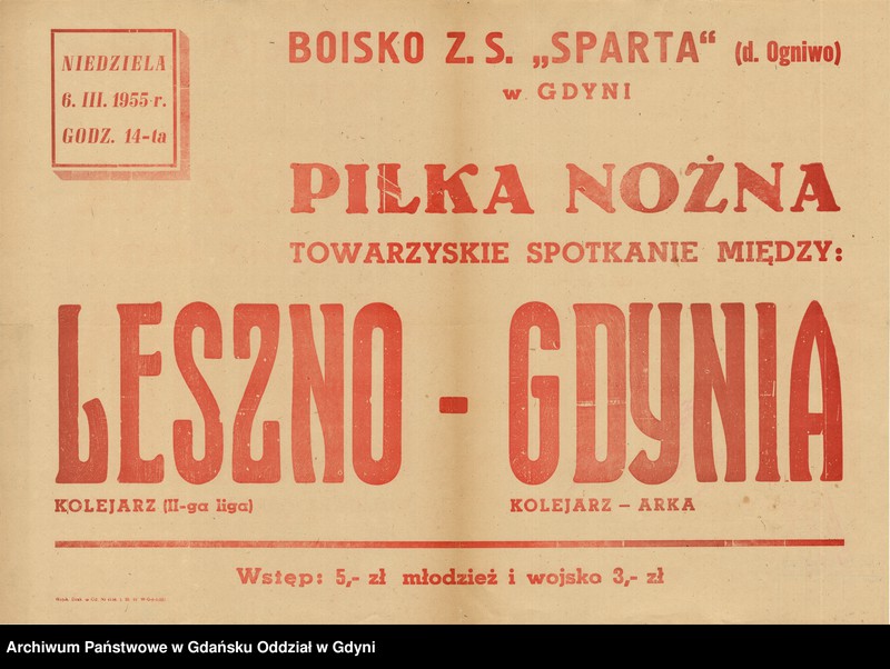 Obraz 11 z kolekcji "Afisze i plakaty wydarzeń sportowych organizowanych w Gdyni w latach 50. i 60. XX w.111"