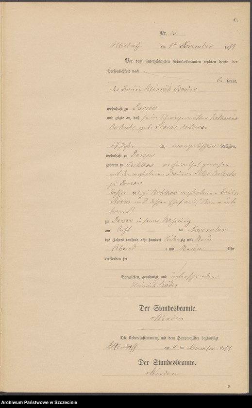 Obraz 16 z jednostki "Sterbe-Register (Neben-Register)"