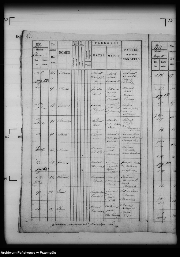 image.from.unit.number "[Kopie ksiąg metrykalnych parafii Przedzielnica z filiami Grabownica, Hubice, Podmojsce (dekanat Dobromil)]"