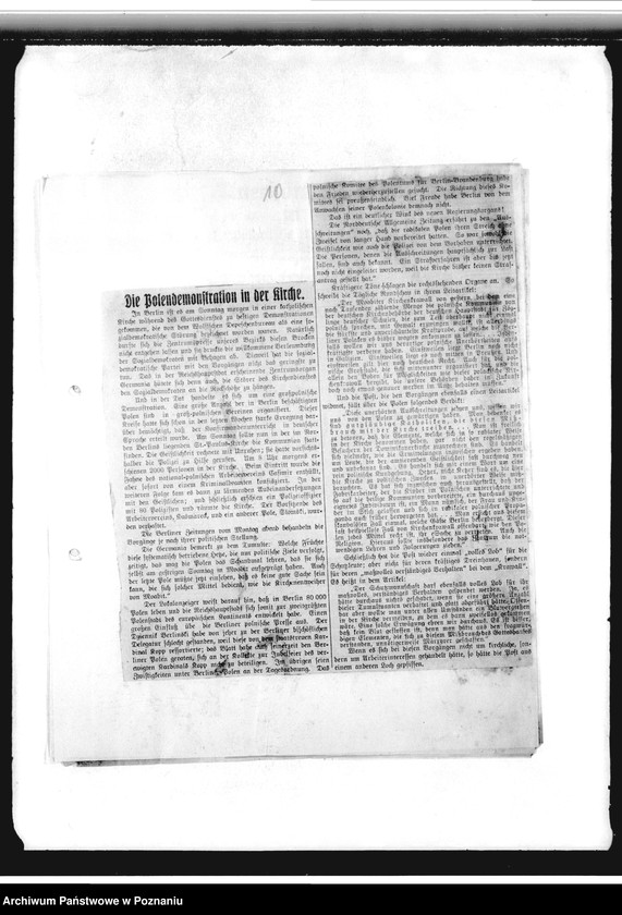 Obraz 14 z jednostki "Zbiór wycinków prasowych dotyczących działalności Towarzystwa "Straż" i innych towarzystw polskich w Oberhausen"