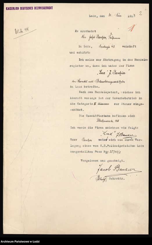 Obraz z jednostki "Lux I. Bankier"