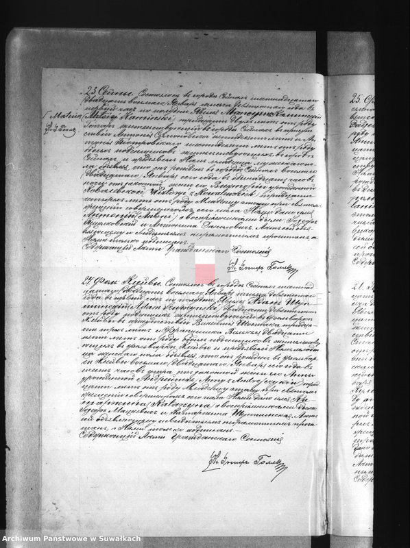 Obraz 18 z jednostki "[Księga akt urodzeń, małżeństw i zgonów wyznania rzymskokatolickiego parafii w Sejnach]."