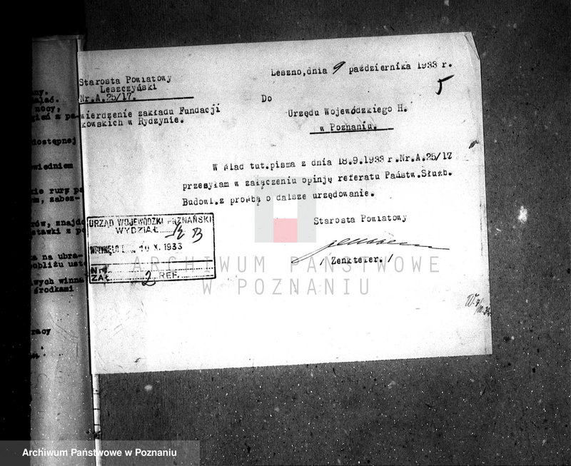 Obraz 9 z jednostki "Zatwierdzenie zakładu przemysłowego /elektrowni/ Fundacji Sułkowskich w Rydzynie"