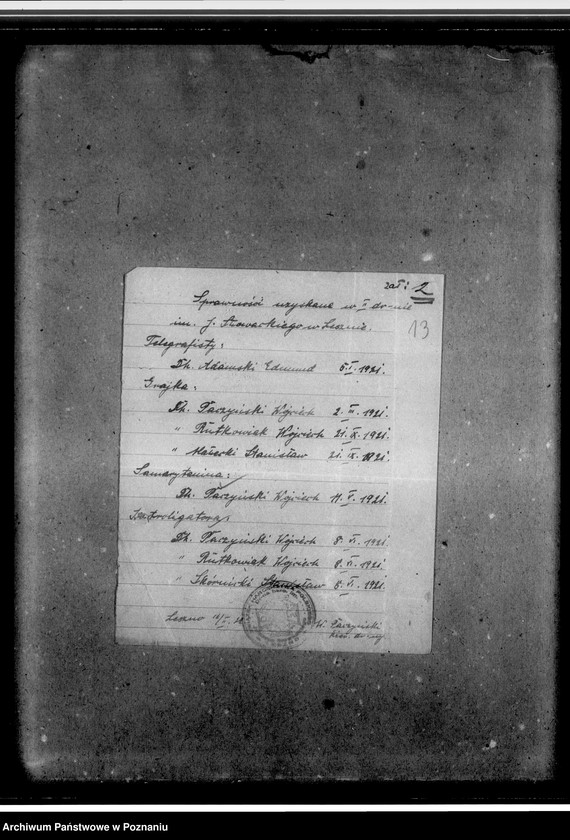 Obraz 17 z jednostki "Okólniki, rozkazy komendanta hufca, korespondencja, ewidencja i inne materiały II- giej drużyny im. Juliusza Słowackiego"