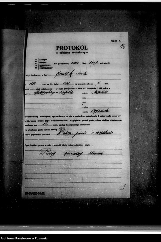 Obraz 20 z jednostki "Warsztat reparacyjny I. Matuszewskiego Strzałkowo powiat wrzesiński"