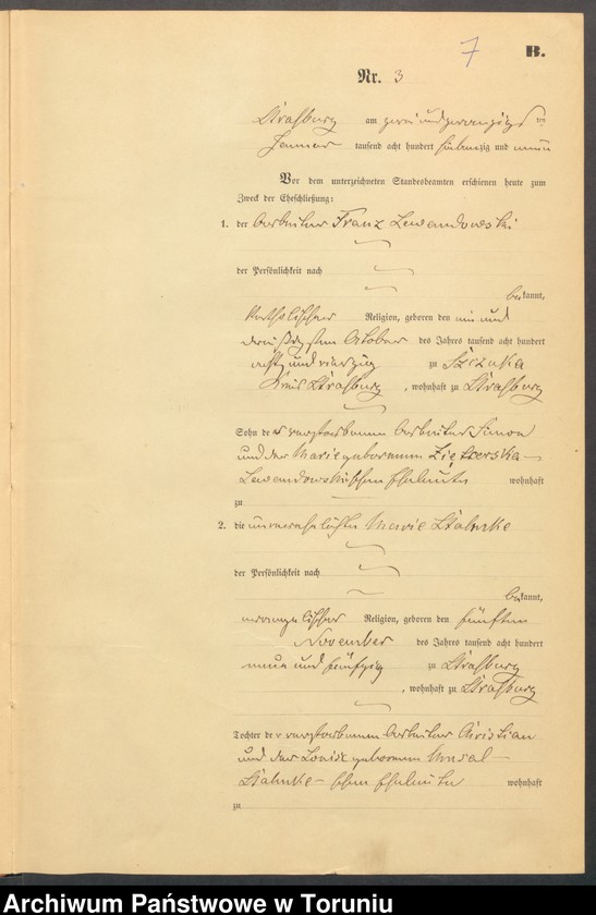 image.from.unit.number "Heiraths-Neben-Register Stadt Strasburg [ Brodnica- Miasto]für das Jahr 1879"