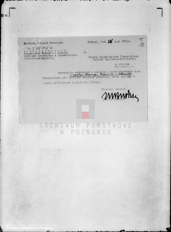 Obraz 17 z jednostki "/Towarzystwo Osiedla i Hodowli Drobnego Inwentarza na Osiedlu Naramowickim w Poznaniu/"