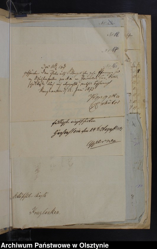image.from.unit.number "Beläge zur Kirchspiels Schul-Kassen Rechnung von Kruklanken"