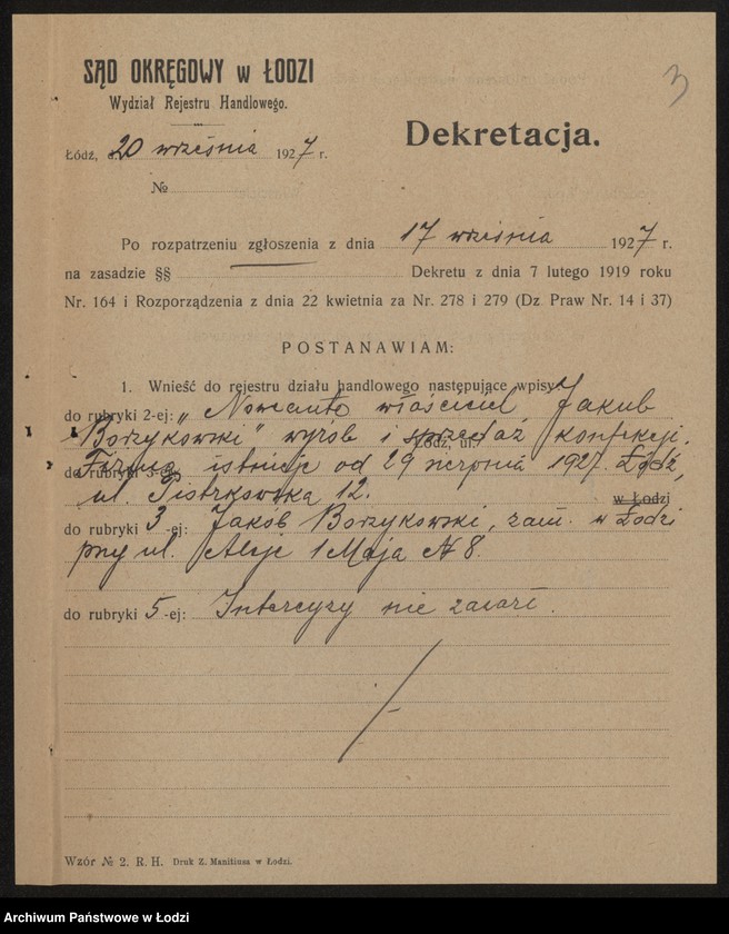 Obraz 5 z jednostki "Jakub Borzykowski- wyrób i sprzedaż konfekcji"