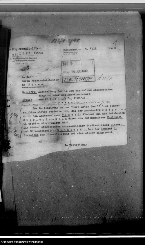 Obraz 5 z jednostki "Anstellung der Amtskommissare"