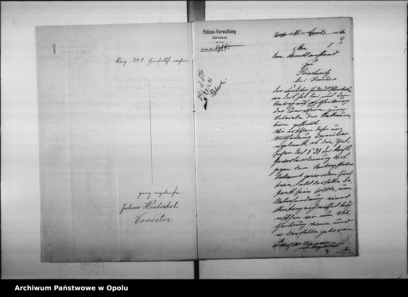 Obraz 13 z jednostki "Acta des Magistrats zu Oppeln betreffend Ausschank von "Wein, Bier und feinen Liqueren" im Riesenfeldschen Hause durch [...] Hentschel Vol: I"