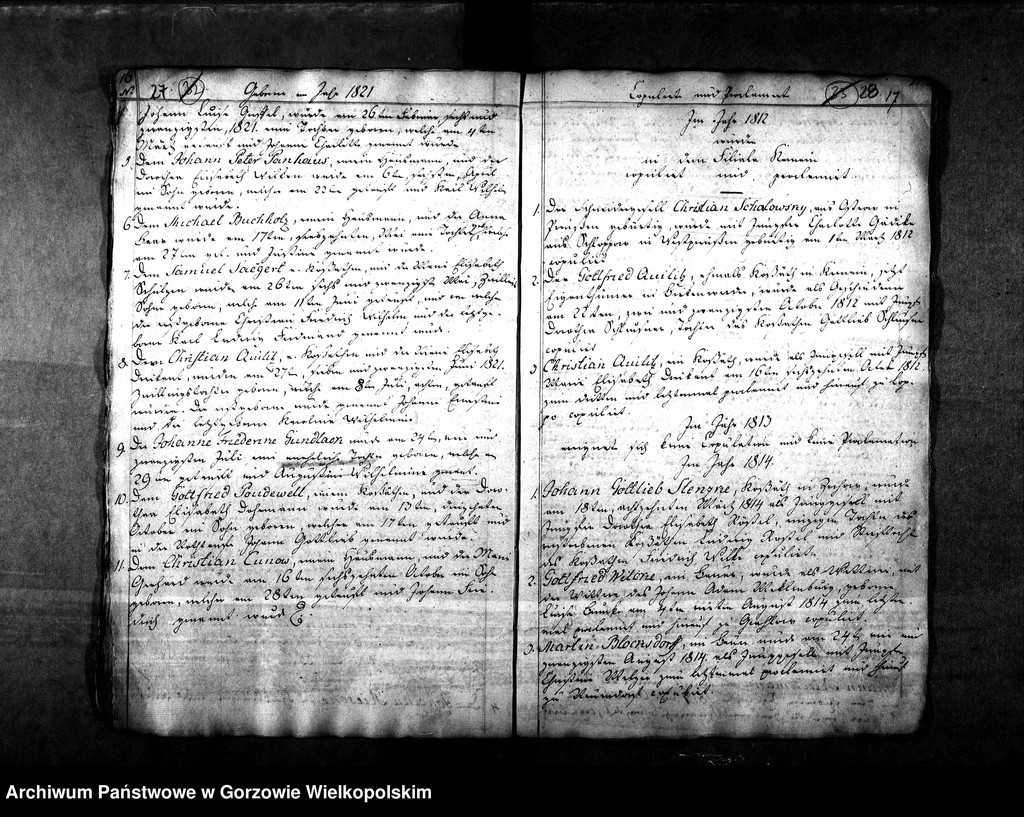 image.from.unit.number "Duplikate der Kirchenbücher von der Parochie Kernein: Kernein (Karnin), Giesenaue (Jeżyki)"