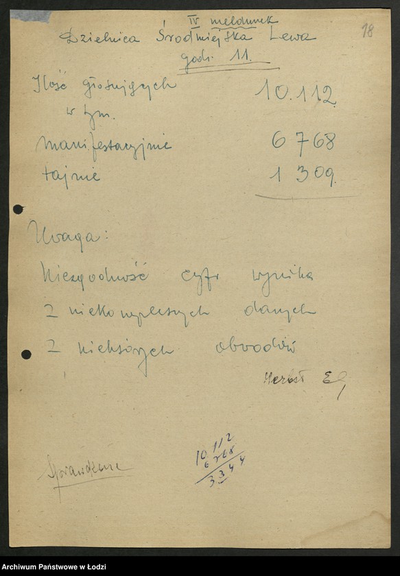 Obraz 19 z jednostki "Wybory do Sejmu Ustawodawczego; raporty z przebiegu głosowania"