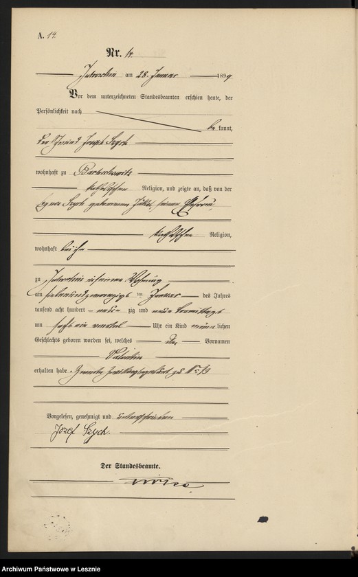 Obraz 17 z jednostki "[Księga urodzeń]"