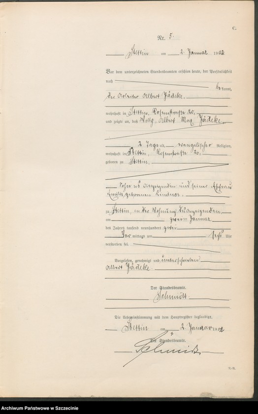 image.from.unit.number "Sterbe-Register (Neben-Register) Band I"