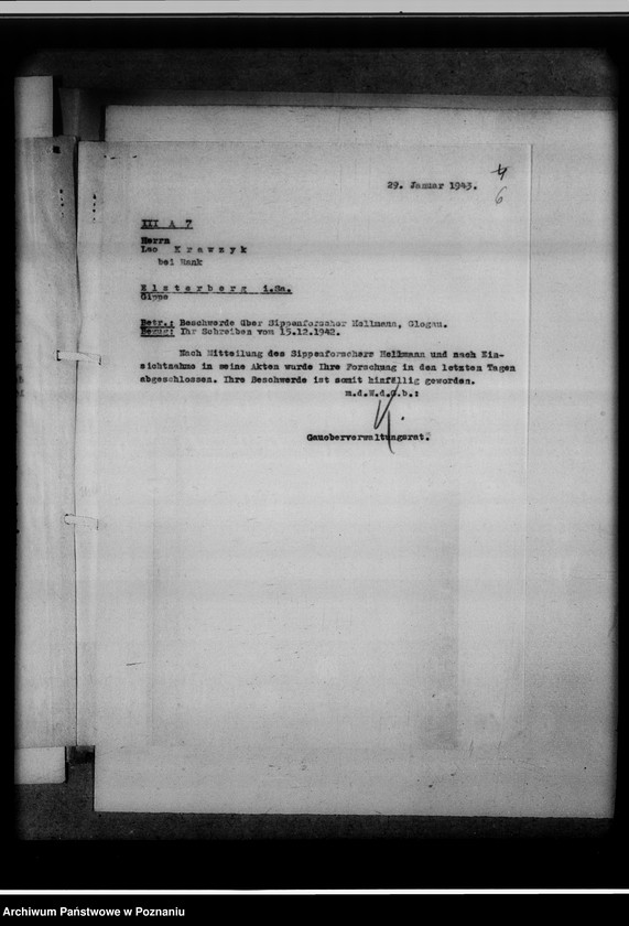 Obraz 10 z jednostki "Berufssippenforscher Oskar Hellmann, Glogau [Głogów]"