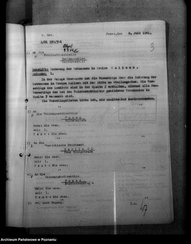 Obraz 7 z jednostki "Ortsnamenänderung Kreis Kalisch - Kalisz"