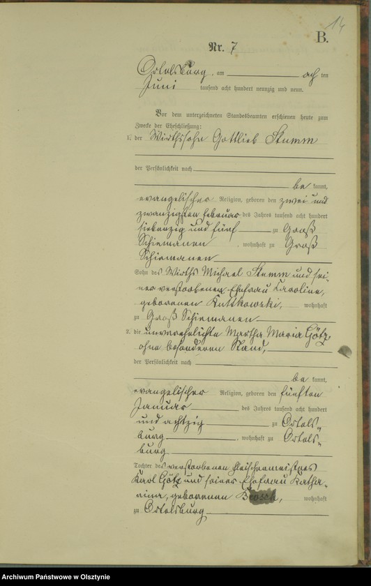 image.from.unit.number "Heiraths-Haupt-Register Nr 1 - 21"