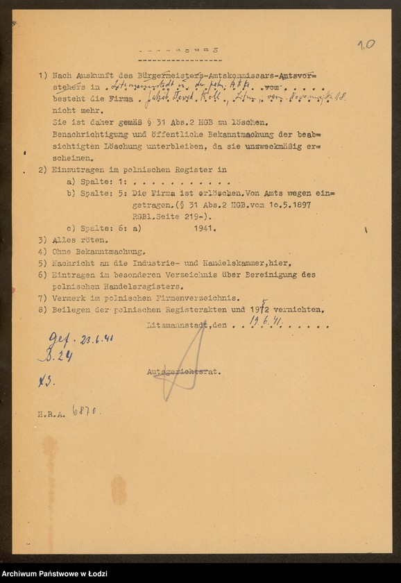 Obraz 12 z jednostki "Jakób Dawid Boll – sprzedaż odpadków bawełnianych"