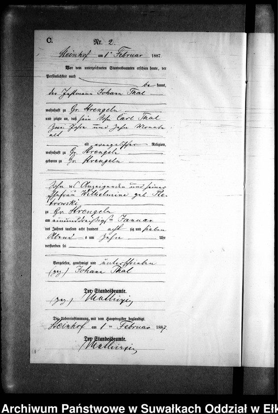 image.from.unit.number "Sterbe-Neben-Register des Preussischen Standes-Amtes Gr. Strengeln Kreis Angerburg"