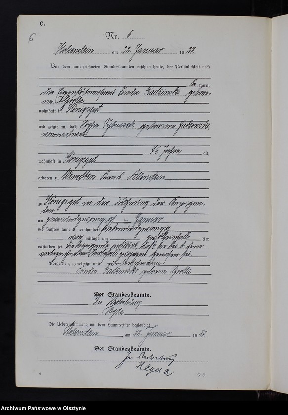 image.from.unit.number "Sterbe-Neben-Register Nr 1 - 116"