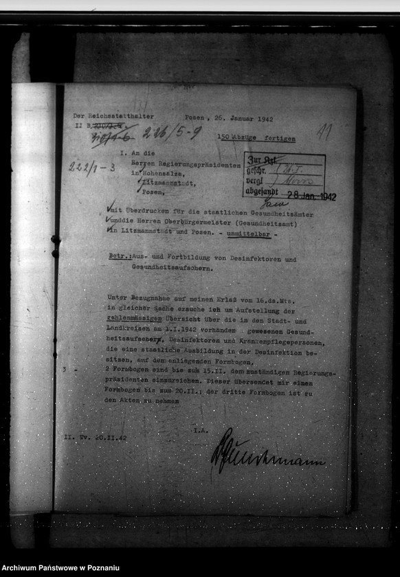 Obraz 15 z jednostki "Zahlenmässige Übersichten über das Medizinalpersonal. Ausbildung der Desinfektoren."