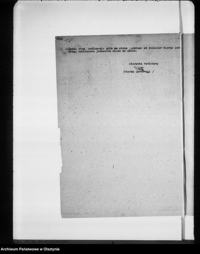 Obraz 17 z jednostki "Sprawozdania miesięczne Starostwa pow. Giżycko"